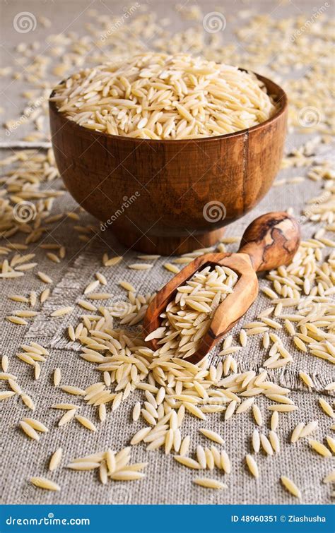 Orzo A Form Of Pasta Shaped Like Rice Stock Photography