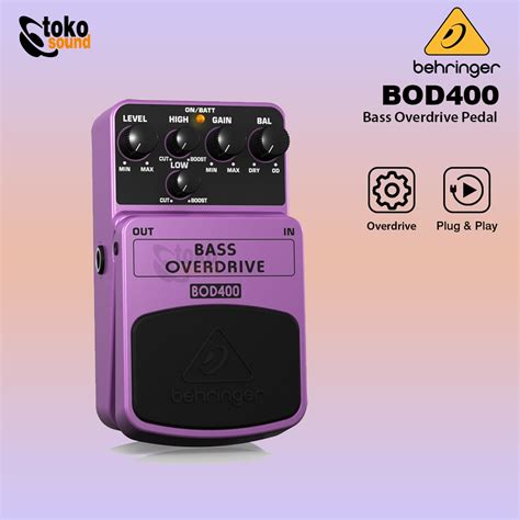 Jual Behringer Bod400 Bass Overdrive Pedal Shopee Indonesia