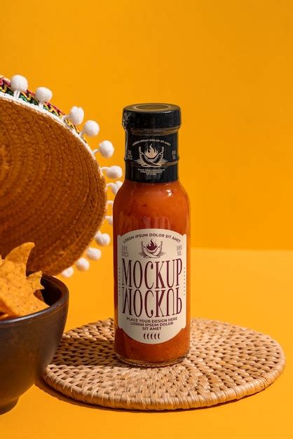 Premium Psd Delicious Mexican Chili Packaging Mockup