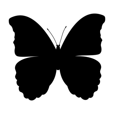 Mariposa Negro Silueta Mariposa Icono Aislado En Blanco Antecedentes