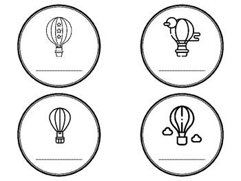 HOT AIR BALLOON WORD WALL Hot Air Balloon Bulletin Board Kit Ready To Print