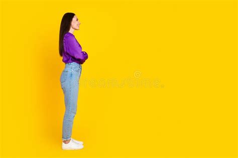 Profile Side Close Up Portrait Of Nice Cute Nude Sweet Tender Lo Stock Photo Image Of Head