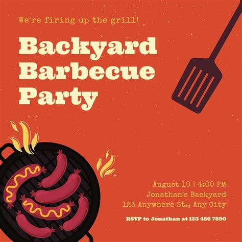 Free Printable Customizable Bbq Invitation Templates Canva