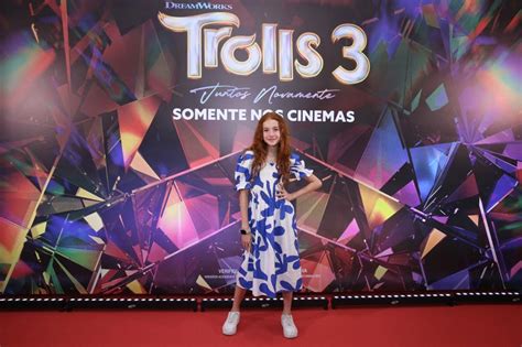 Valentina Couto prestigia a pré estreia de Trolls 3 Juntos Novamente