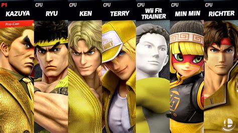 Ssbu Requests Kazuya Vs Ryu Vs Ken Vs Terry Vs Wii Fit