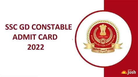 Ssc Gd Constable Admit Card Soon Release Date Application