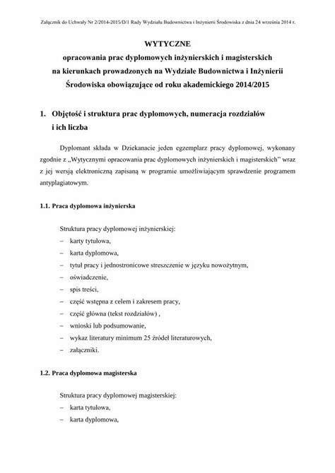 Pdf Opracowania Prac Dyplomowych In Ynierskich I Integraln Cz