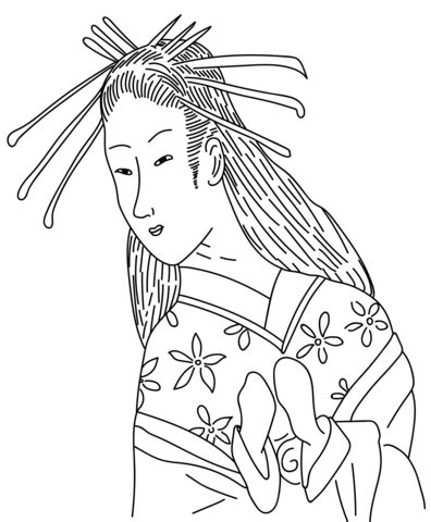 Desenho De Cabe A De Mulher Japonesa Para Colorir Desenhos Para