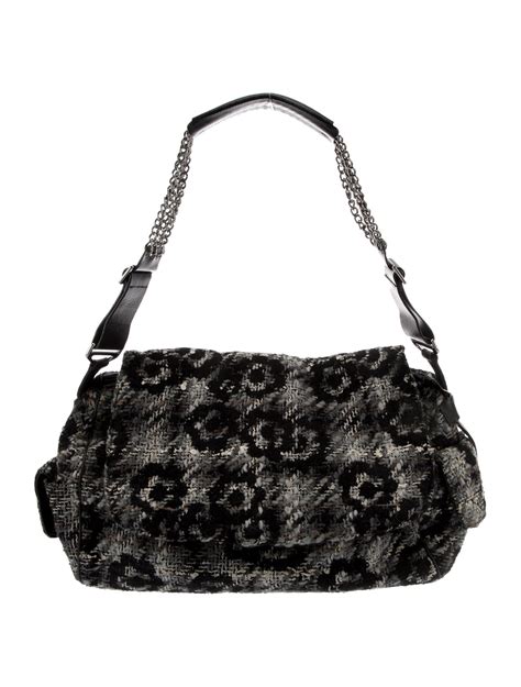 Chanel Tweed Shoulder Bag - Black Shoulder Bags, Handbags - CHA1025559 ...