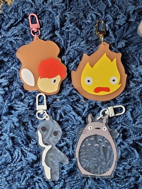 Studio Ghibli Frosted Acrylic Keychains Totoro Kodama Calcifer Ponyo