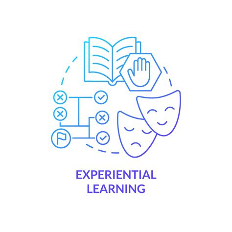 Experiential Learning Blue Gradient Concept Icon Lifelong Learning