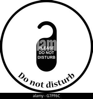 Don T Disturb Tag Icon Thin Line With Blue Fill Design Vector