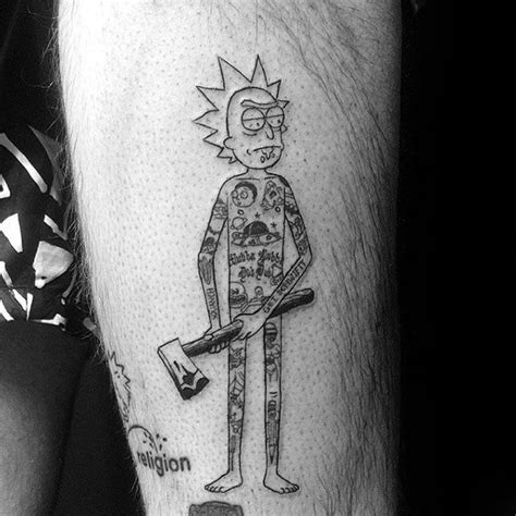 60 Rick And Morty Tattoo Designs For Men - Animated Ink Ideas