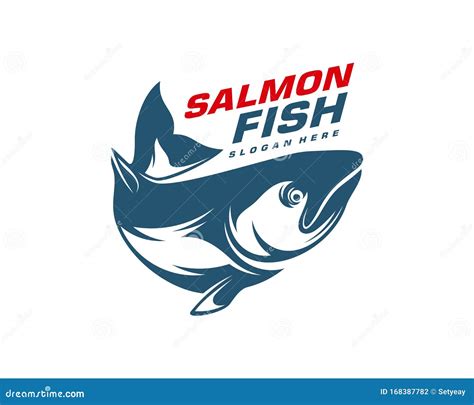 Salmon Fish Logo Design Vector Fishing Logo Design Template