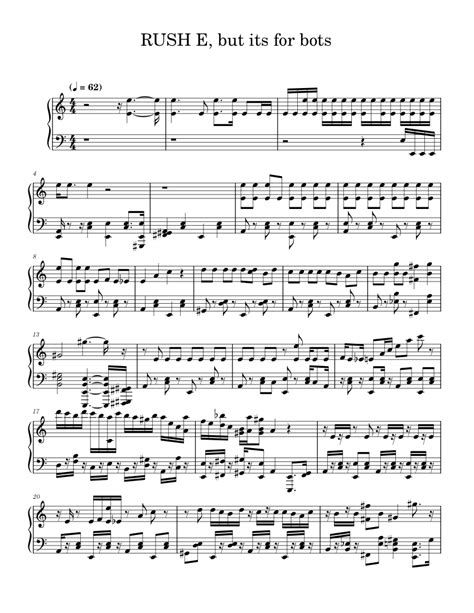 Rush E Sheet Music Boss Rush E By Andrew Wrangell Sheet Music For