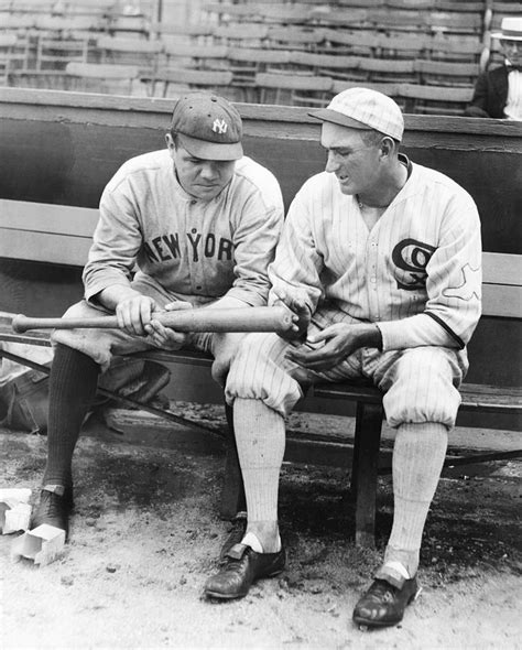 Shoeless Joe Jackson And Babe Ruth Photograph By New York Daily News