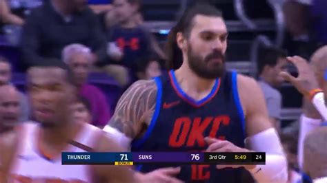 Steven Adams Highlights Including The Monster Alley Oop Okc Thunder Vs