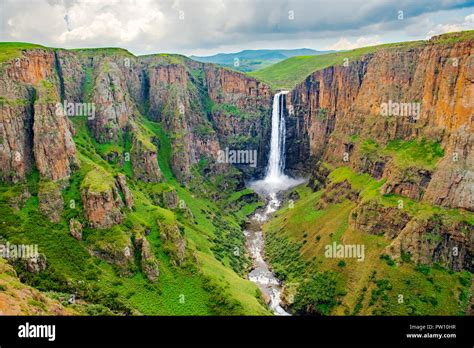 Maletsunyane Falls in Lesotho Africa. Most beautiful waterfall in the ...