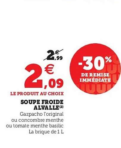 Promo Soupe Froide Alvalle Chez Hyper U ICatalogue Fr