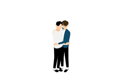 Premium Vector Isometric Lgbt Gay Couple Hugging