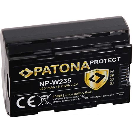 Patona Protect Bateria FUJI NP W235 2250mAh 7 2V