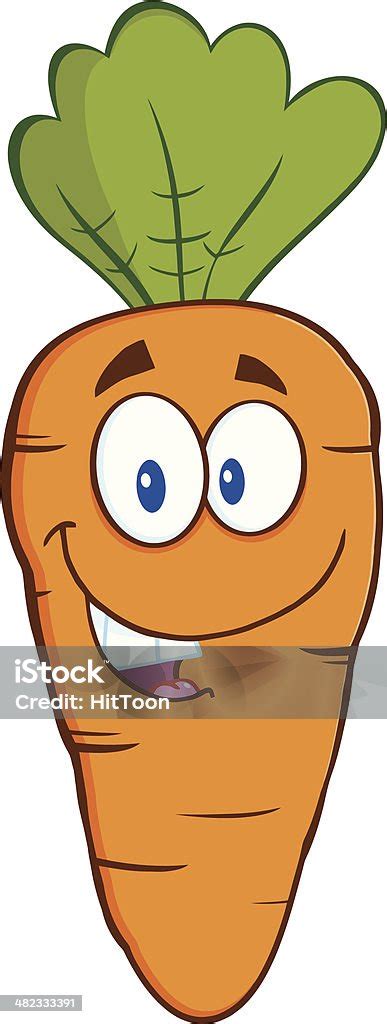 Smiling Carrot Stock Illustration Download Image Now Carrot Cartoon Characters Istock