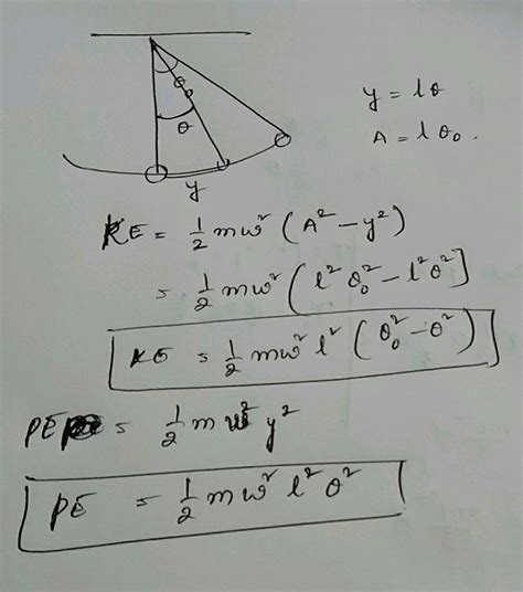 A Simple Pendulum Of Mass M And Length Swings Back And Forth Upto