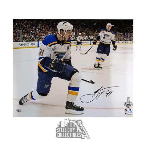 Vladimir Tarasenko Autographed Blues 16x20 Photo - Fanatics | Steel ...