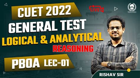 Pboa Lec 01 Cuet General Test Logical And Analytical Reasoning Cuet