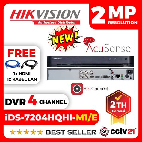 Jual Dvr Hikvision Ch Channel Up To Mp Ds Hqhi M E Free Kabel