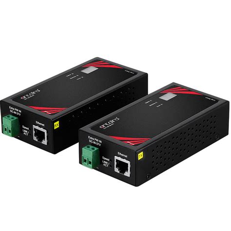 IP30 Industrial Ethernet Extender, 1-kilometer 10/100Mbps Ethernet PoE ...