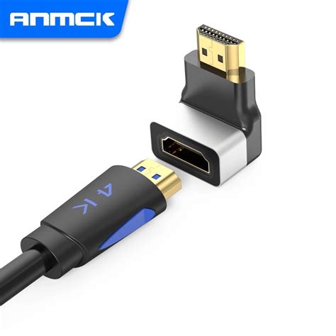 Hdmi อะแดปเตอร์90องศา270องศามุมขวา4k Hdmi Extender Hdmi ชายหญิงสำหรับ Hdtv Ps4 Hdmi Converter