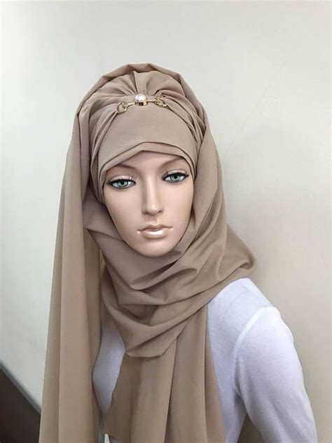 Stylish Turban Hijab Ready To Wear Hijab Chapel Scarf Scarf Handmade