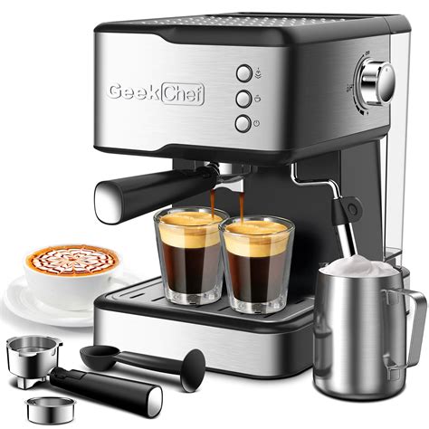 Geek Chef Espresso Coffee Machine 2 Shot Pump 20 Bar Coffee Machine