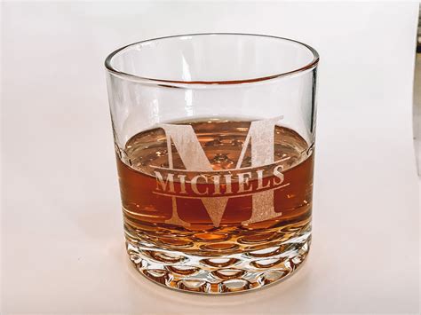 Personalized Whiskey Glass Laser Engraved Glasses Etsy