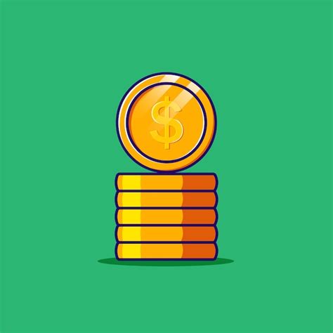 Geld Symbol Münzen Vektor Illustration Premium Vektor