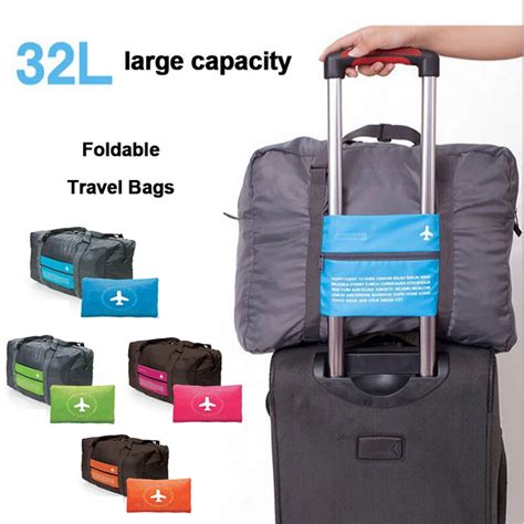 New Unisex Lightweight Large Capacity Folding Luggage Bag Waterproof Airplane Travel Trolley