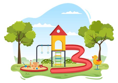 Best Children In Playground Illustration Download In Png And Vector Format