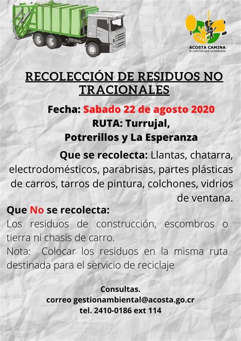 RECOLECCIÓN DE RESIDUOS NO TRADICIONALES