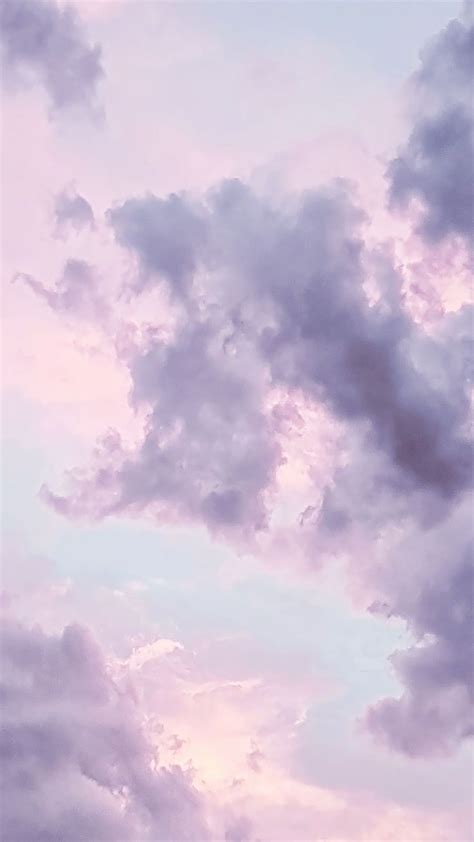 Clouds Pastel Blue Aesthetic Wallpaper