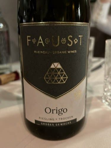 Weingut Faust Origo Riesling Trocken GG Vivino US