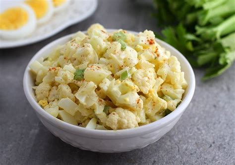 The Most Amazing And Easy Low Carb Cauliflower “potato” Salad