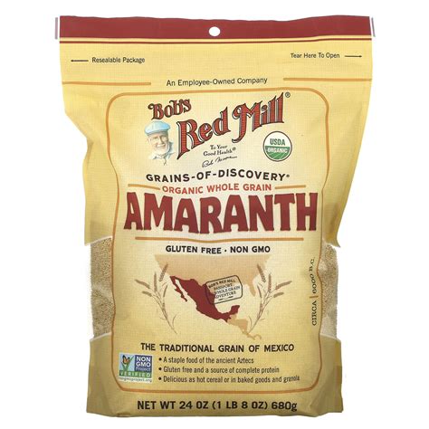 Organic Amaranth Whole Grain 1 Lb 8 Oz 680 G La Paz County