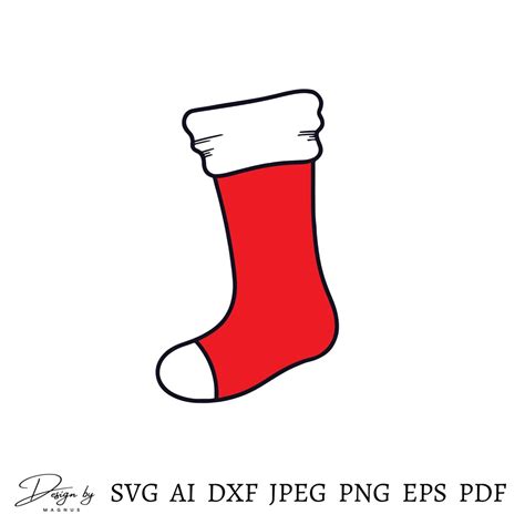 Christmas Stocking Svg, Christmas Svg File, Christmas Stocking Clipart ...