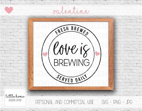 Love Is Brewing Svg Love Is Brewing Sign Cupids Brewing Co Etsy