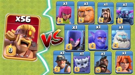 Super Barbarian Vs All Troops Clash Of Clans Youtube