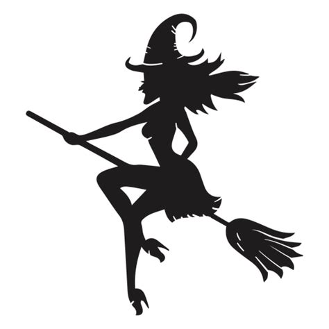 Silueta clásica de bruja de halloween Descargar PNG SVG transparente