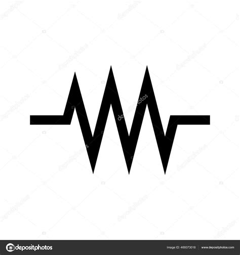 Icono Resistencia S Mbolo El Ctrico Circuito Estilo Contorno Vector