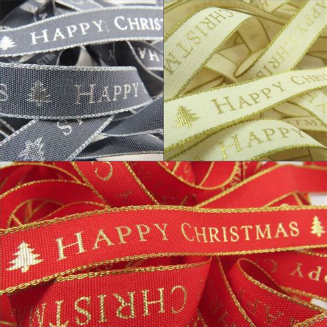 Berisfords Christmas Ribbon Mm Cross Hatch Metallic Colours