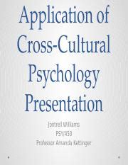 Application Of Cross Cultural Psychology Presentation Pptx